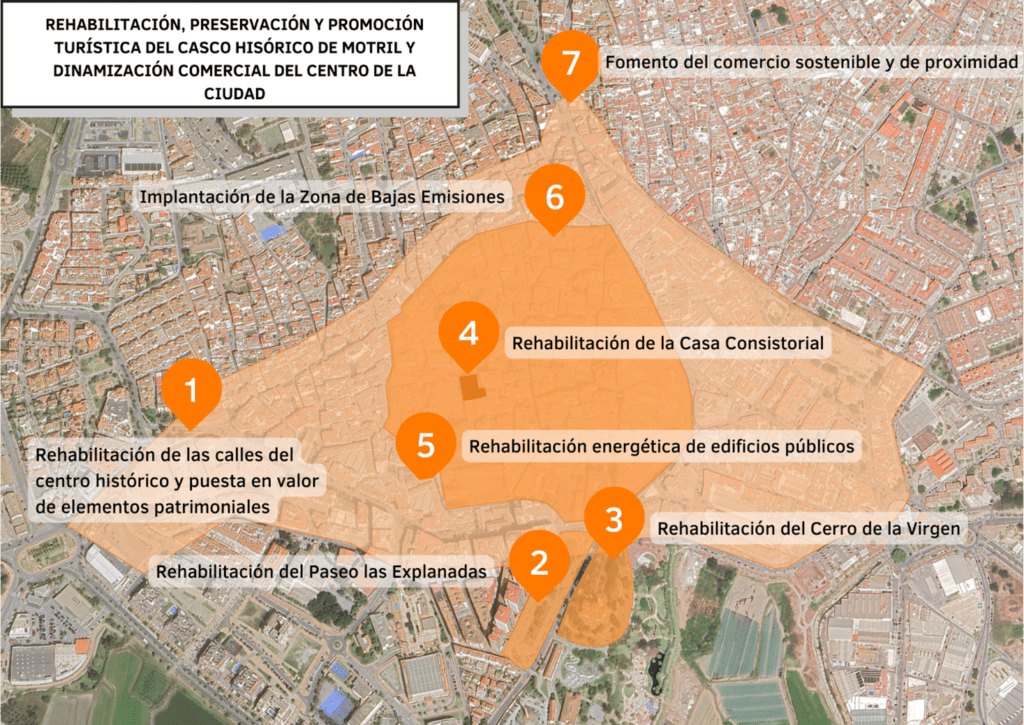 Zona de Actuación Proyecto 2: Rehabilitación, Preservación y Promoción Turística del Casco Histórico de Motril