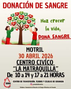 Donación de Sangre el 30 de abril en Motril