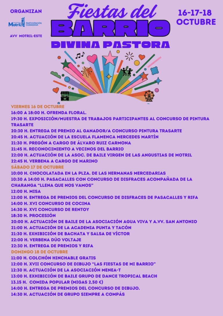 Fiestas del Barrio de la Divina Pastora 2026