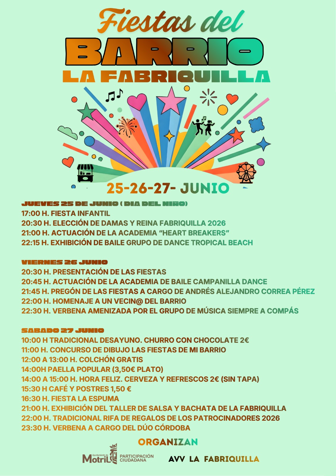 FIESTAS DE BARRIO LA FABRIQUILLA 2026