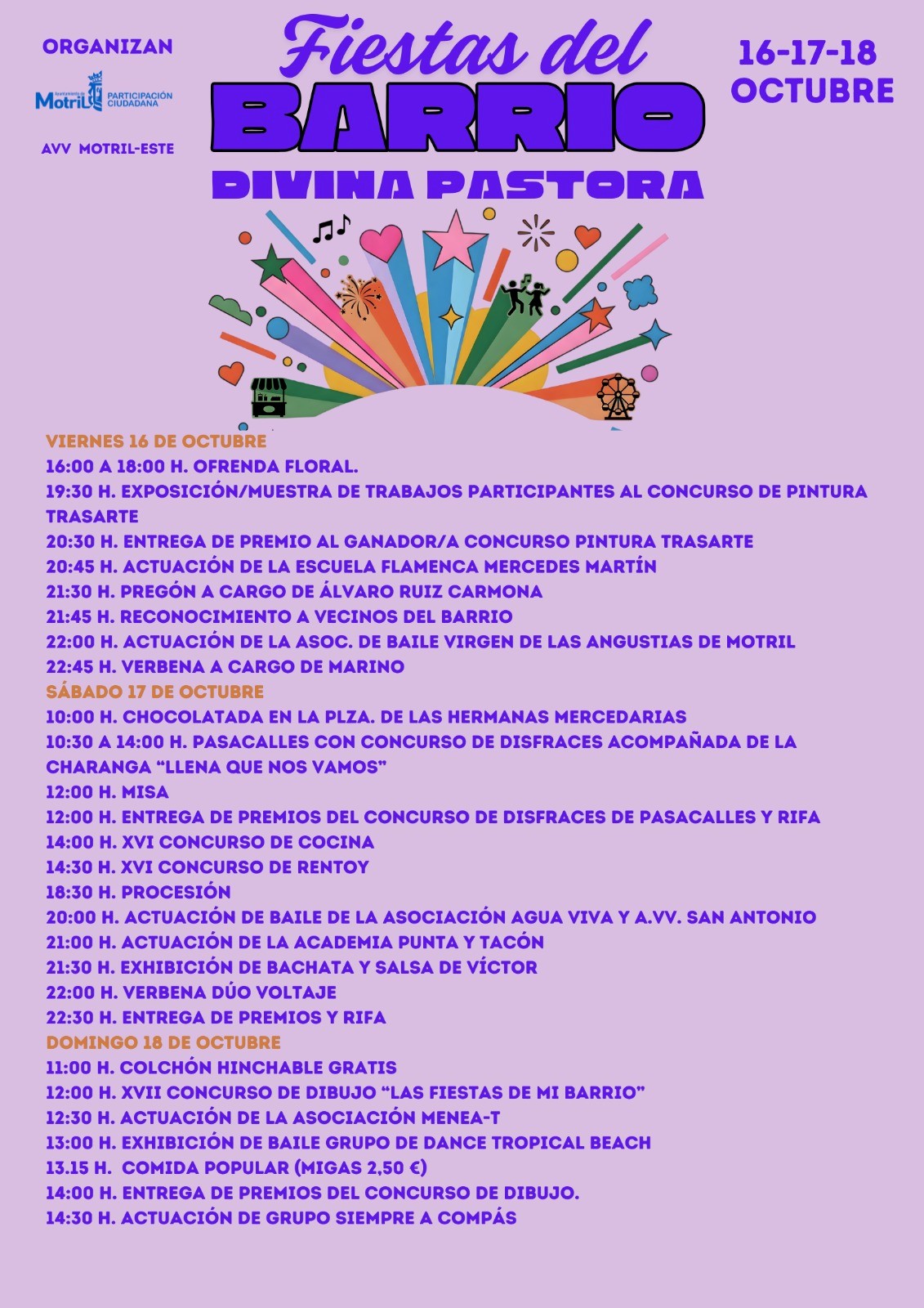 Fiestas del Barrio de la Divina Pastora 2026